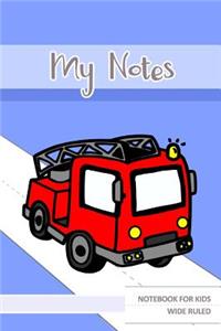 My Notes Notebook for Kids Wide Ruled