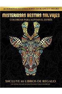 Colorear para aliviar el estrés (Misteriosas bestias salvajes)