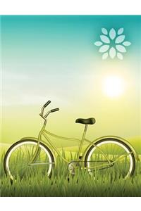 Green Ride Bicycle Grid Sketchbook
