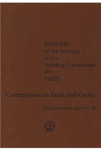 Faith and Order Minutes
