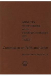 Faith and Order Minutes