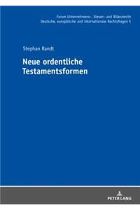 Neue Ordentliche Testamentsformen