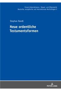 Neue Ordentliche Testamentsformen