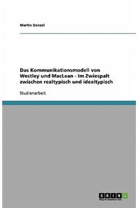 Das Kommunikationsmodell von Westley und MacLean - Im Zwiespalt zwischen realtypisch und idealtypisch