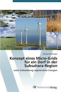Konzept eines Micro-Grids für ein Dorf in der Subsahara-Region