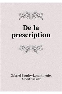 De la prescription