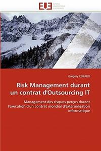 Risk Management Durant Un Contrat d''outsourcing It