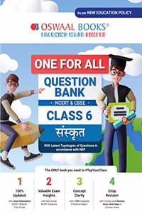 Oswaal One For All Question Bank NCERT & CBSE, Class-6 Sanskrit (For 2023-24 Exam)