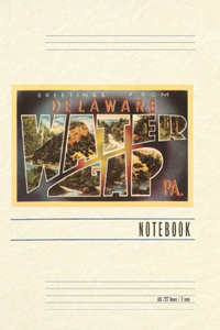 Vintage Lined Notebook Greetings from Delaware, Water Gap, Pennsylvania