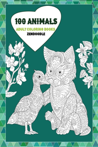 Adult Coloring Books Zendoodle - 100 Animals