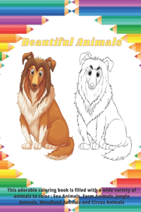 Beautiful Animals - This adorable coloring book is filled with a wide variety of animals to color