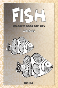 Self Love Coloring Book for Kids - Animals - Fish