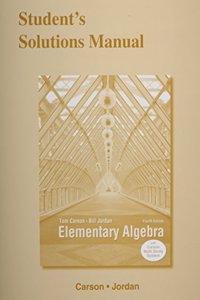 Student's Solutions Manual for Elementary Algebra