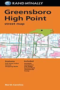 Folded Map: Greensboro and High Point Street Map