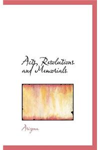 Acts, Resolutions and Memorials