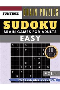 SUDOKU Easy: Jumbo 300 Easy Sudoku With Answers Brain Games For Adults Activities Book Sudoku For Seniors (sudoku Book Easy Vol.4)