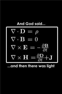 And God said Math equation ..and then there was light
