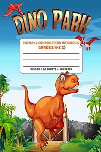 Primary Composition Notebook Grades K-2 Dino Park