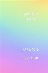 Weekly Diary April 2019-Dec 2020