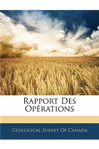 Rapport Des Operations