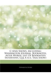 Articles on C-Span Shows, Including