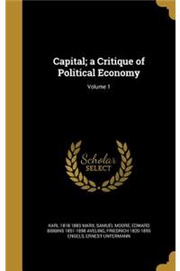 Capital; a Critique of Political Economy; Volume 1