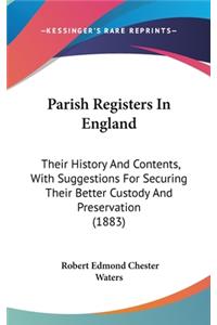 Parish Registers In England