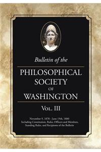 Bulletin of the Philosophical Society of Washington