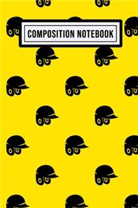 Softball Wide Ruled Composition Notebook