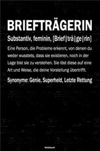 Briefträgerin Notizbuch