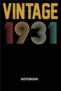 Vintage 1931 Notebook