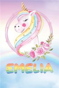 Emelia: Want To Give Emelia A Unique Memory & Emotional Moment? Show Emelia You Care With This Personal Custom Named Gift With Emelia's Very Own Unicorn Cus