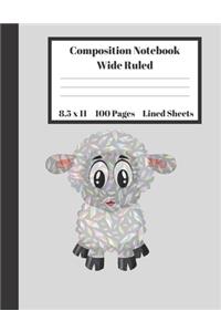 Composition Notebook Wide Ruled Lined Sheets