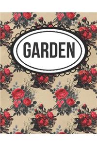 Red Roses Floral Gardening Journal