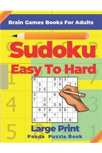 Brain Games Book For Adults - Sudoku Easy To Hard