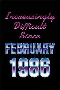 Increasingly Difficult Since February 1986