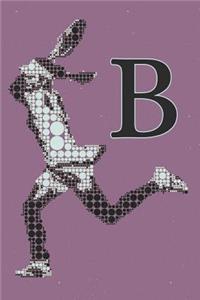 B Monogram Initial Tennis Journal