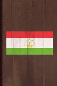 Tajikistan Flag Journal Notebook