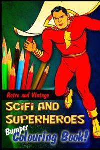 Retro and Vintage Scifi and Superheroes Bumper Colouring Book!