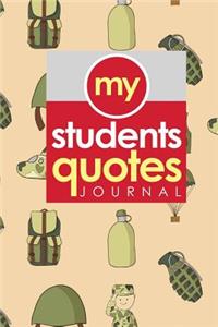 My Students' Quotes Journal