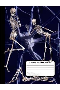 Skeleton Science Lab Wide Ruled Composition Notebook 200 7.44