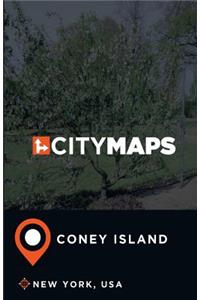 City Maps Coney Island New York, USA