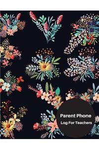 Parent Phone Log For Teachers