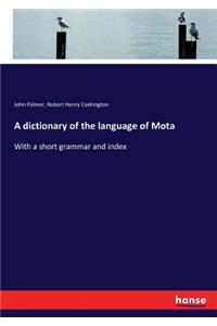 dictionary of the language of Mota