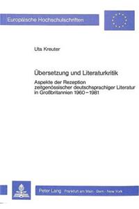 Uebersetzung Und Literaturkritik