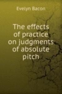 effects of practice on judgments of absolute pitch