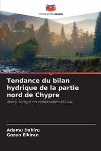 Tendance du bilan hydrique de la partie nord de Chypre