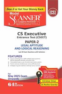 Legal Aptitude and Logical Reasoning (Paper 2 | CS Executive Entrance | CSEET) Scanner - Including questions and solutions | 2022 Syllabus | Applicable for July 2024 Exam Onwards | Green Edition