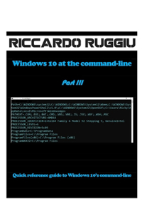 Windows 10 at the command-line Part III