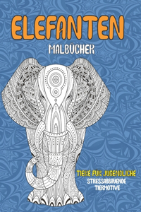 Malbücher - Stressabbauende Tiermotive - Tiere für Jugendliche - Elefanten